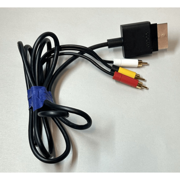 Genuine Official OEM Microsoft XBOX 360 S Slim Composite AV Audio Video Cable - Picture 1 of 6